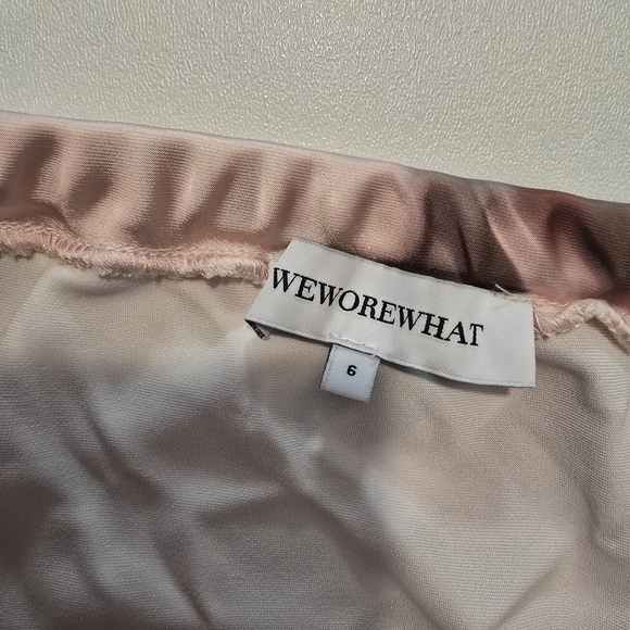 WEWOREWHAT Slip Skirt In Blush Pink Floral Size 6 - Picture 8 of 13